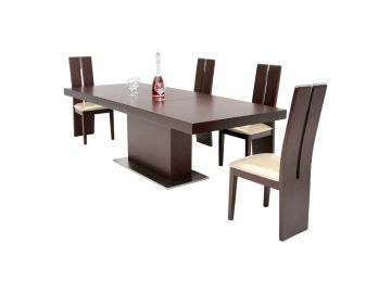 Zenith Modern Red Oak Extendable Dining Table