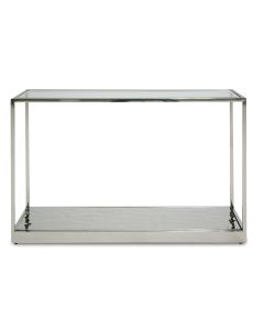 Braxton - Contemporary Clear Wave Glass Console Table