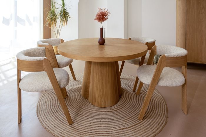 Modrest Cloud - Modern Natural Oak Extendable Dining Table
