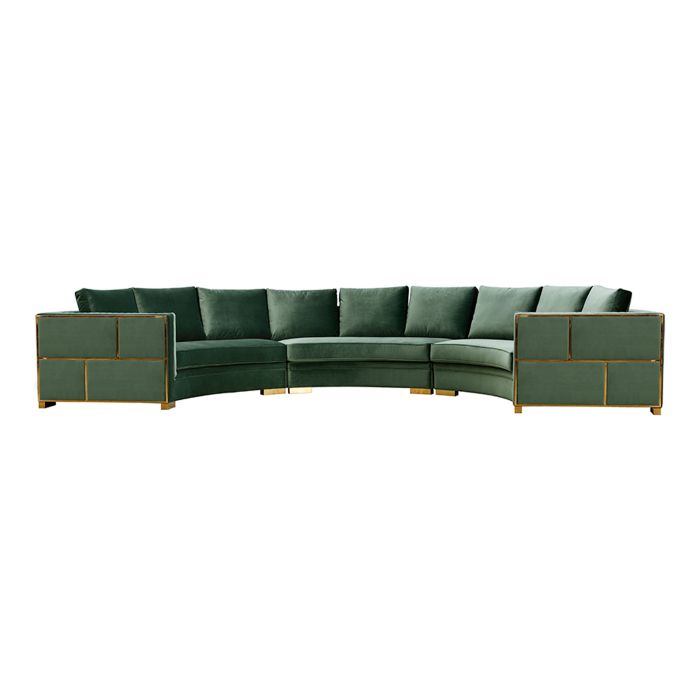 Divani Casa Ritner Modern Green Velve...