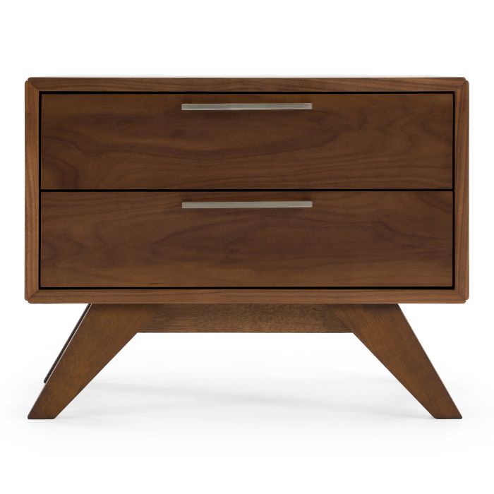 Soria Mid-Century Walnut Nightstand