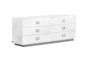 A&X Victoria - Modern White Crocodile Dresser