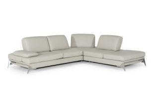 Lamod Italia Andrea - Modern Grey Leather Sectional Sofa