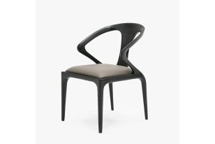 Modrest Campbell - Mid-Century Modern Grey & Black Ash Dining Chair