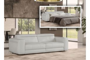 Lamod Italia Icon - Modern Italian Grey Leather Sofa Bed