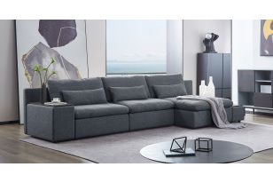 Divani Casa Paseo - Modern Grey Modular Sectional Sofa