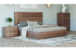 Nova Domus Asus - Italian Modern Walnut Bed