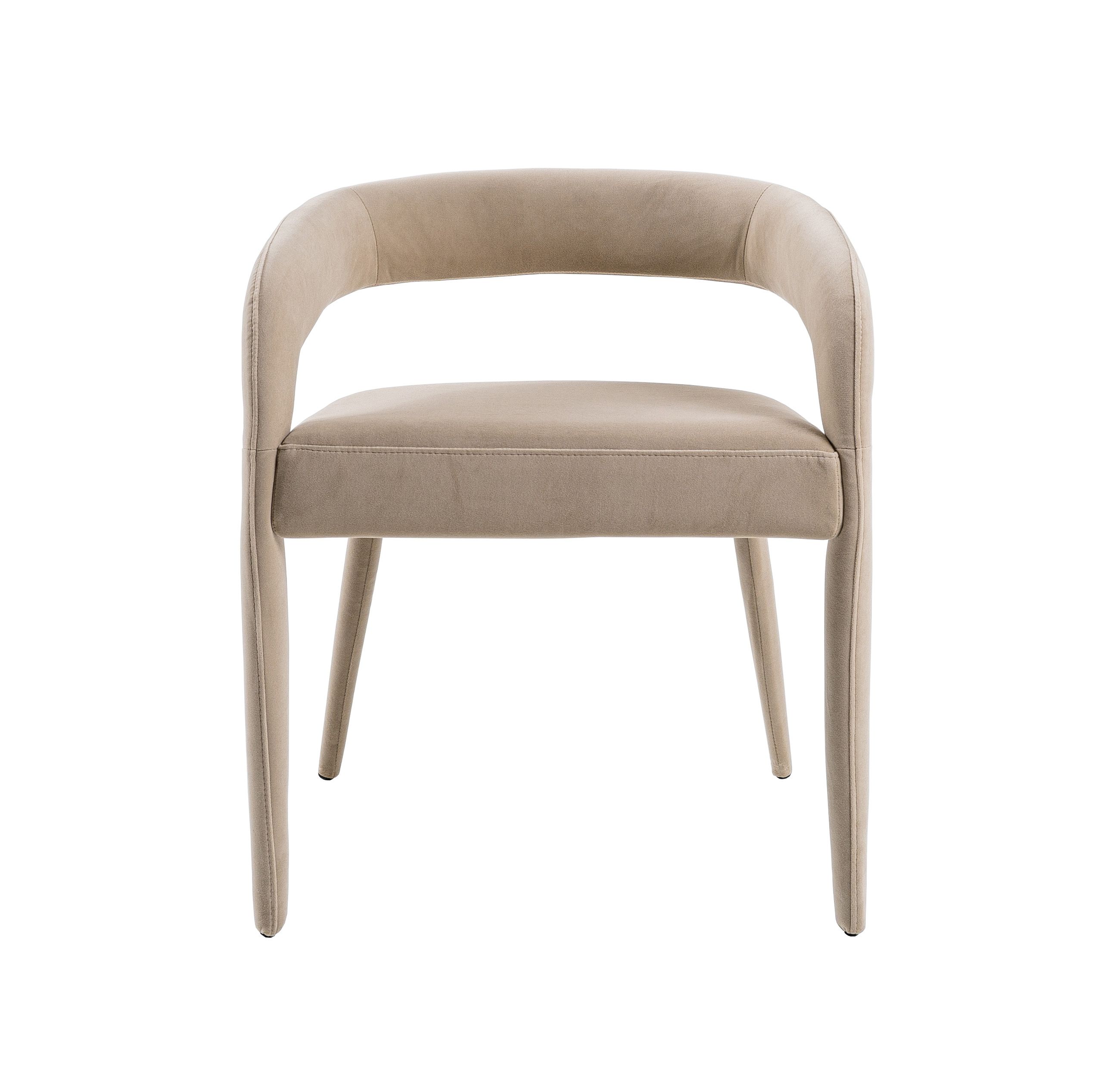 Modrest Mundra Modern Beige Fabric Dining Chair Dining Chairs