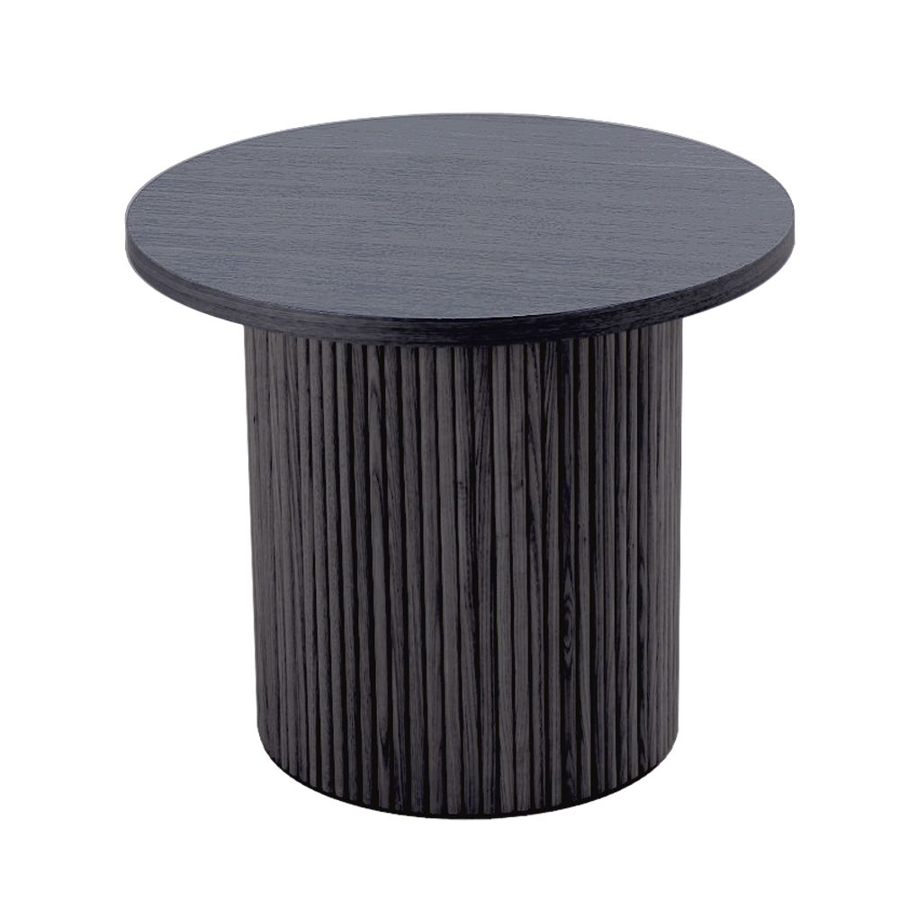 Modrest Rawlins Modern Mid Century Black Ash Round End Table Accents