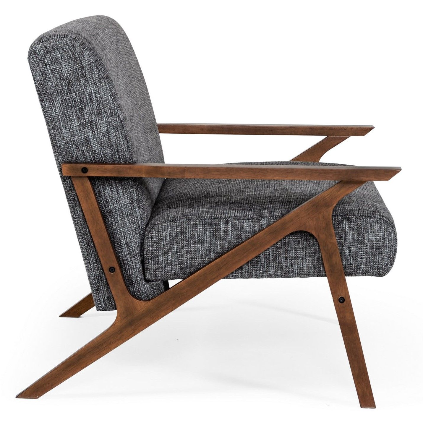 m.a.d. furniture レゾネイトチェア ① ミッドセンチュリー　希少 Candea - Mid-Century Walnut and Grey Accent Chair