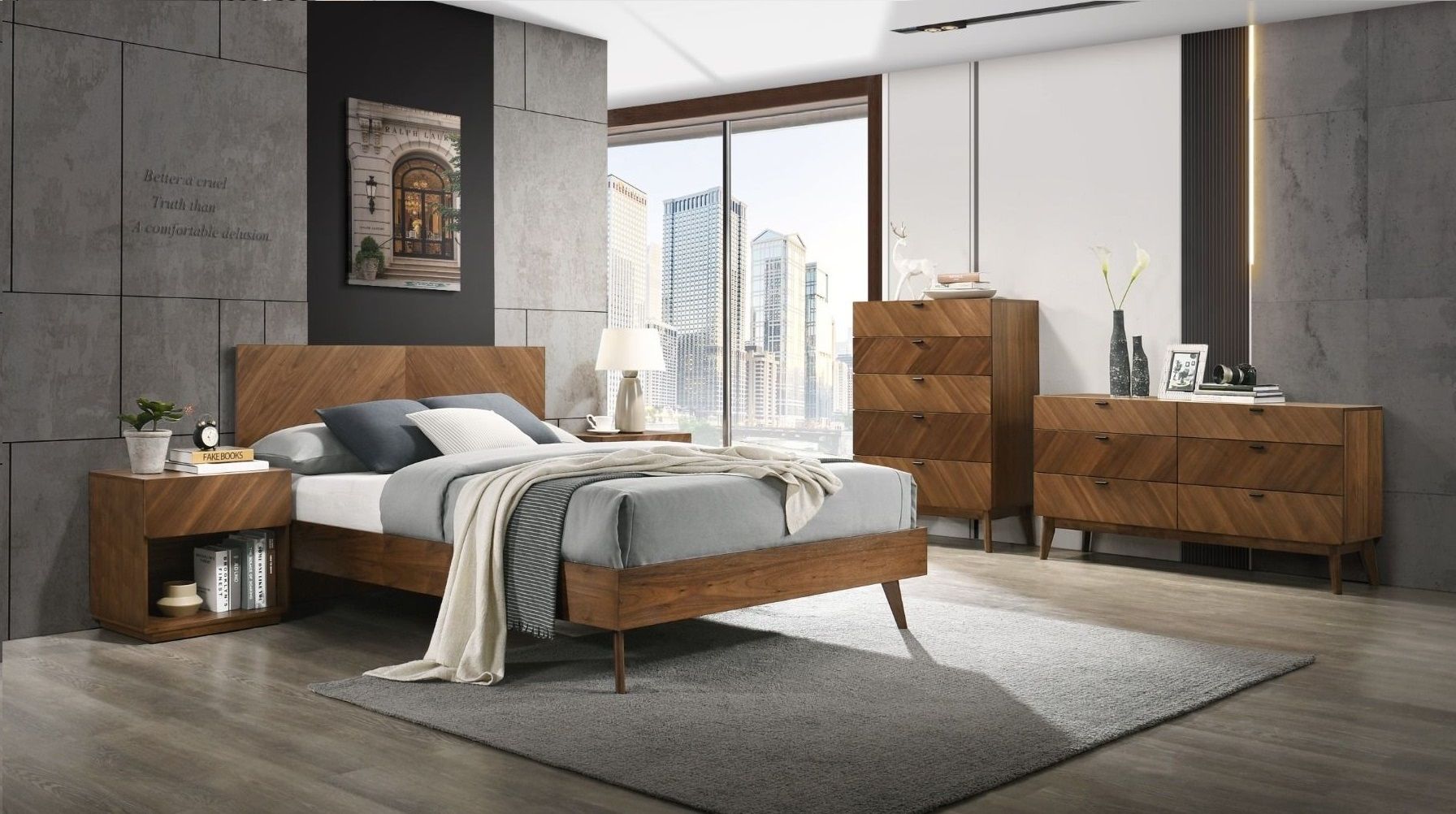 KARE Design ババルーチェスト nk01 現状品 Nova Domus Kamela -Modern Walnut Bedroom Set