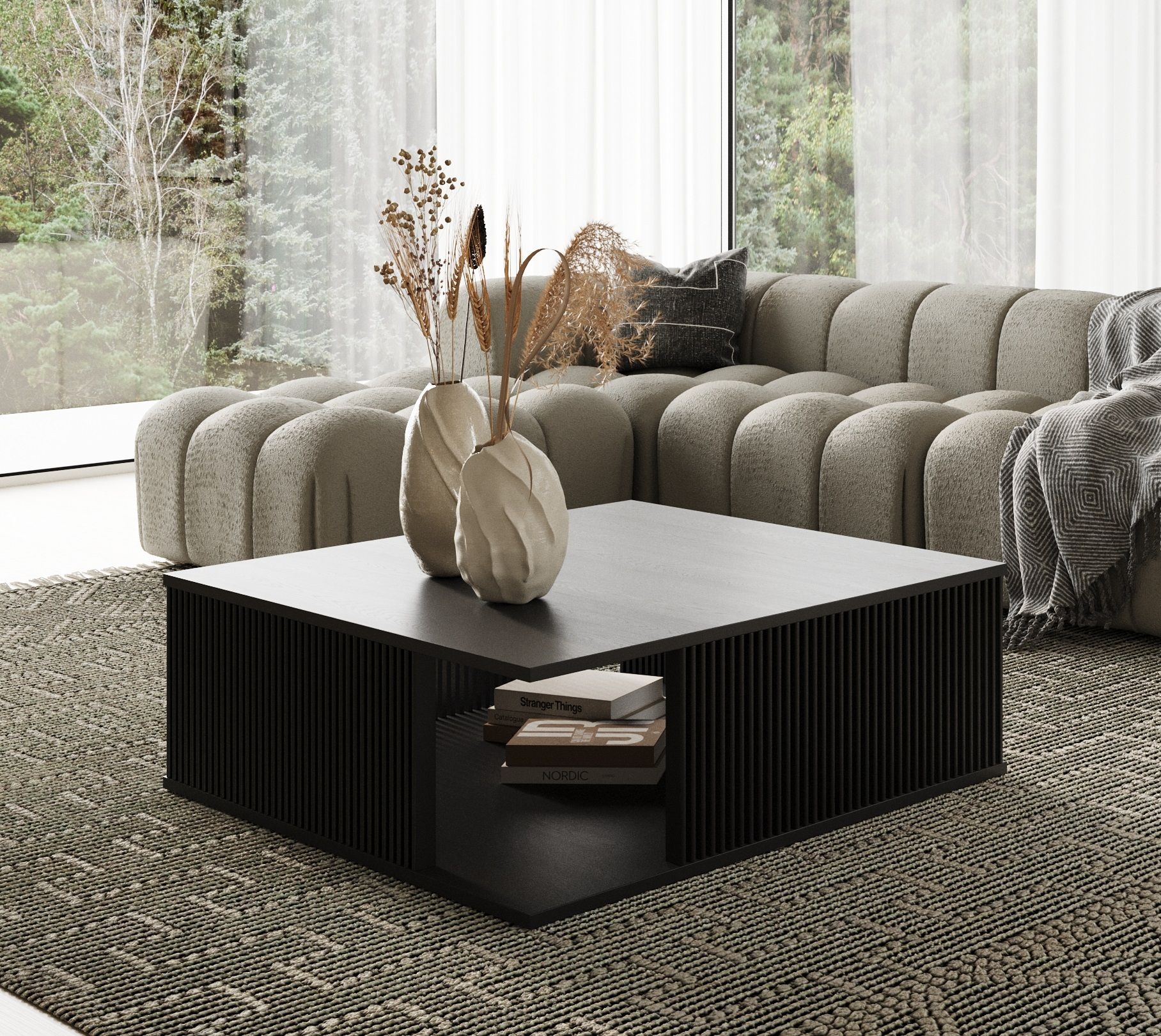 Modrest - Alpine Modern Mid Century Black Square Coffee Table