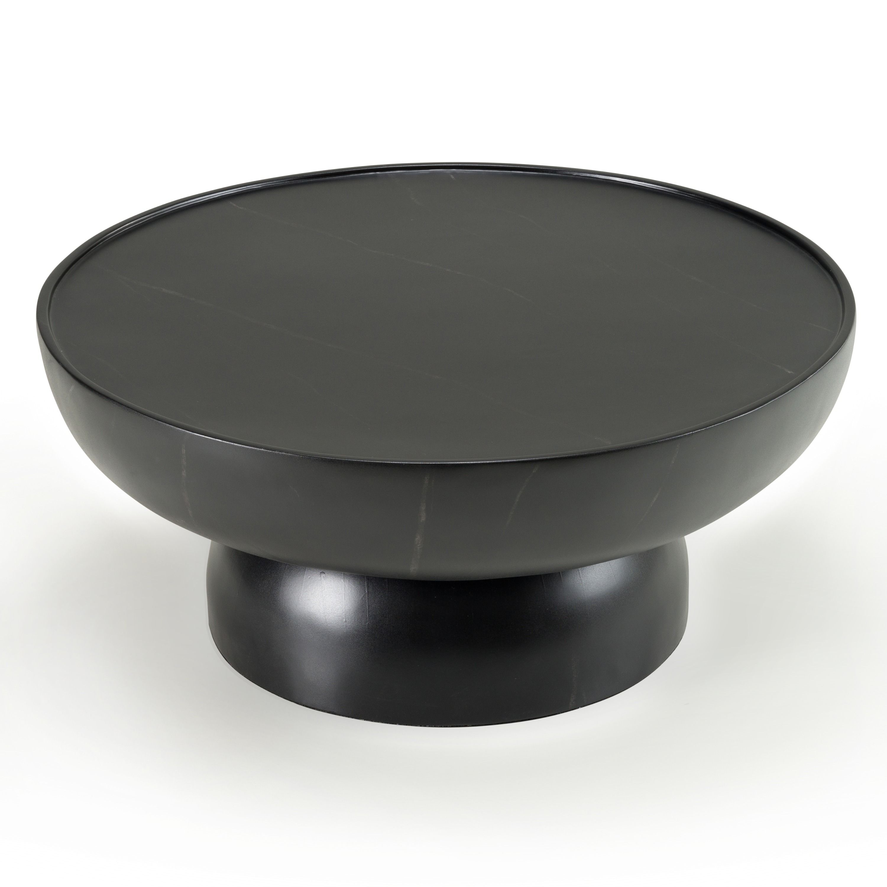 Akron - Modern Black & White Faux Mar...