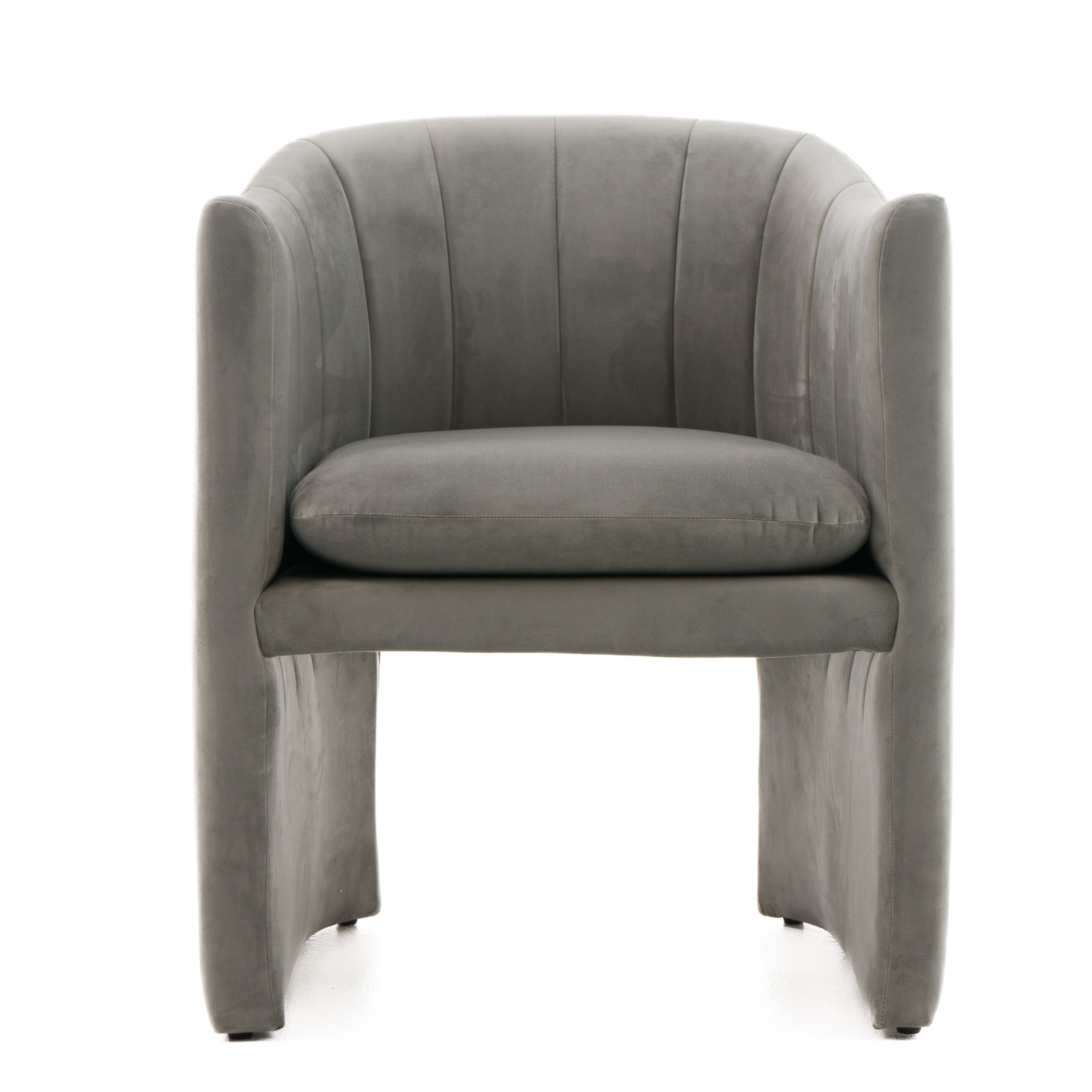 Danube Modern Grey Fabric Dining Chair