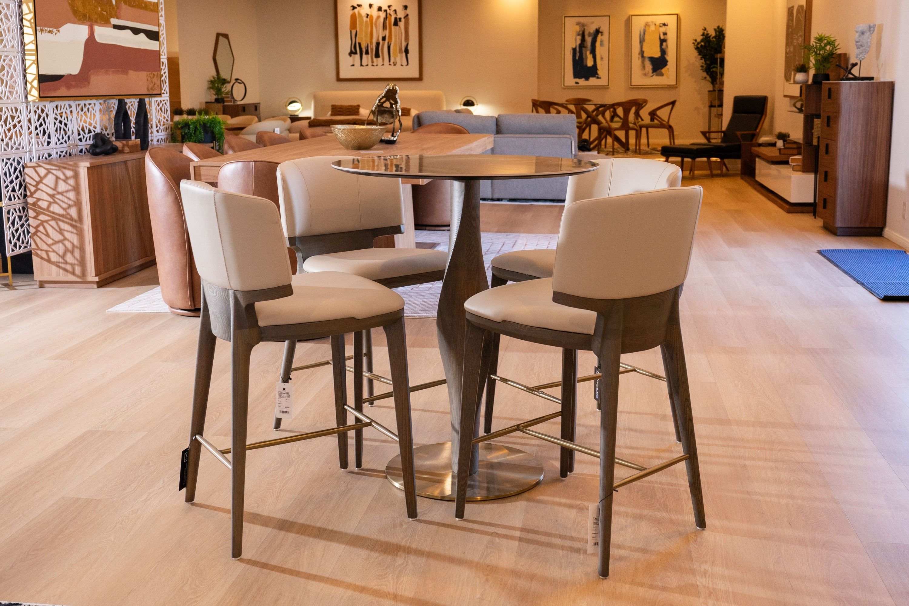 Modrest Calvary Mid-Century Modern Ceramic Grey Ash Bar Table