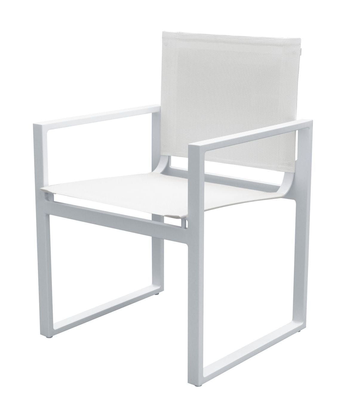 Kayak Modern White Outdoor Dining Armchair (Set of 2)