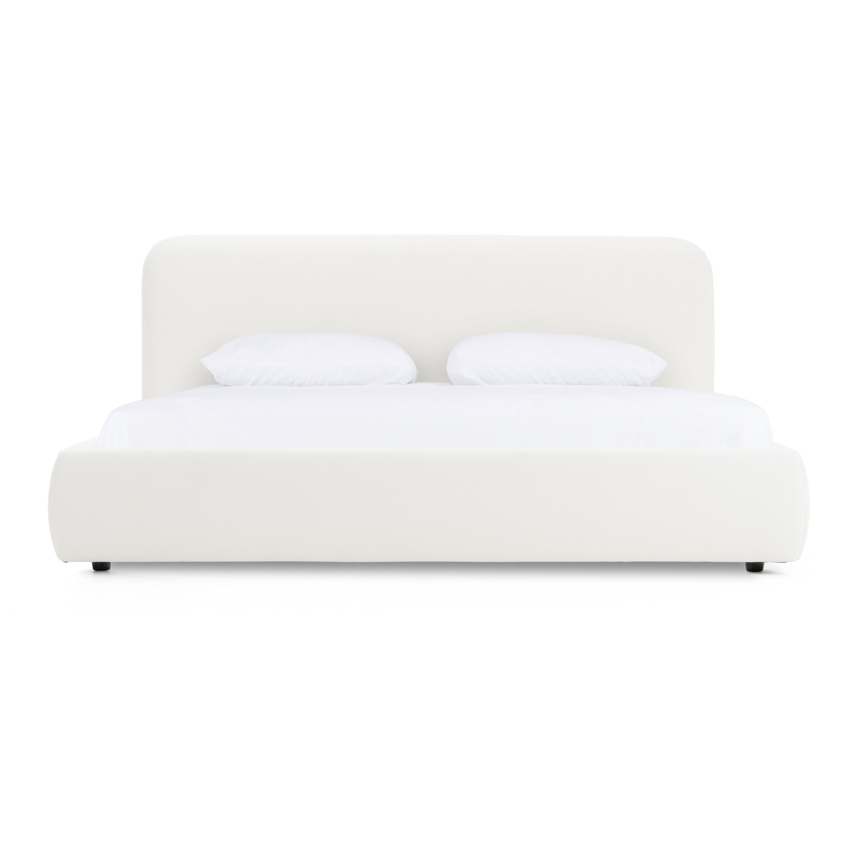 Modrest Liam - Modern Ivory Fabric Upholstered Bed