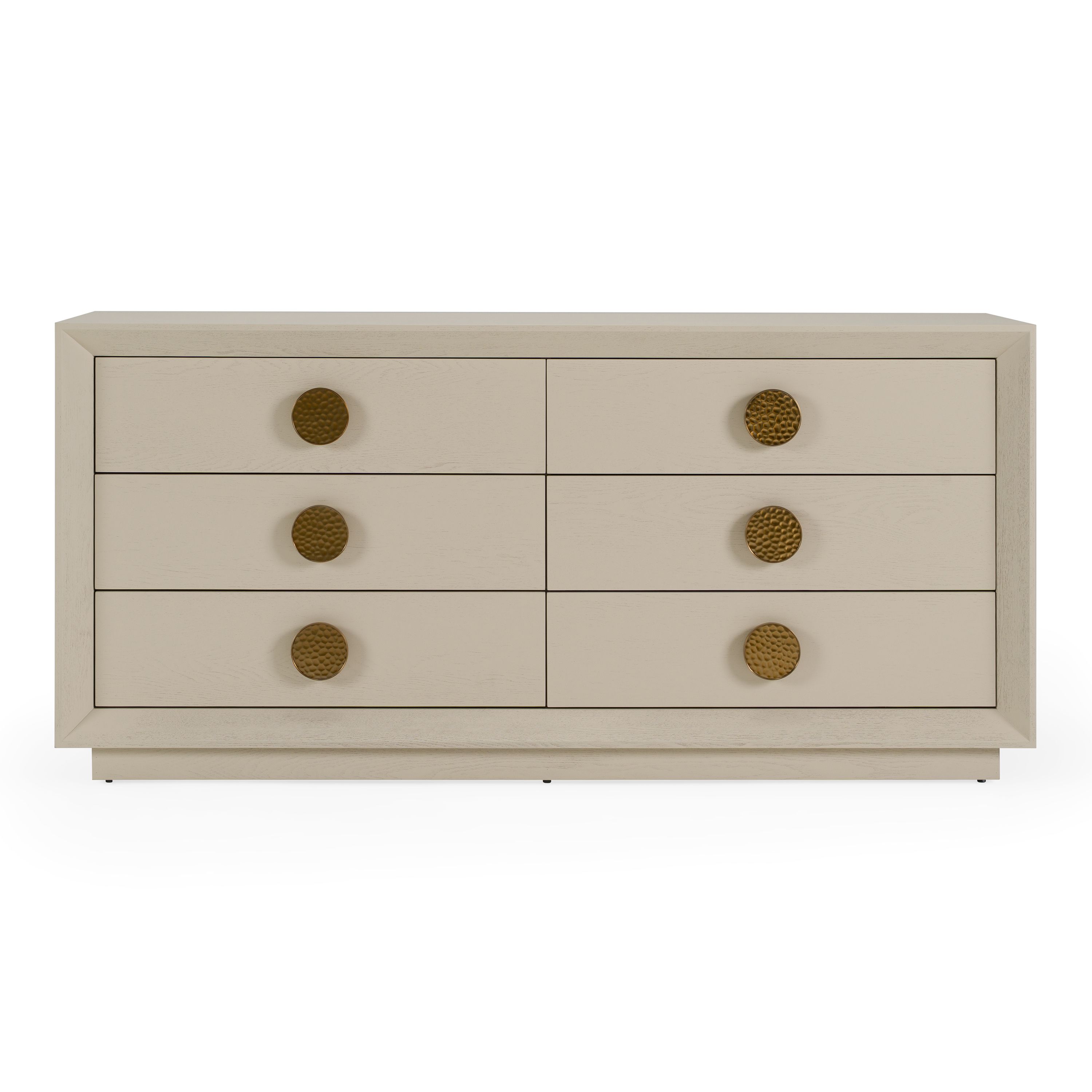 Marjorie - Modern Cream & Brushed Gold Dresser