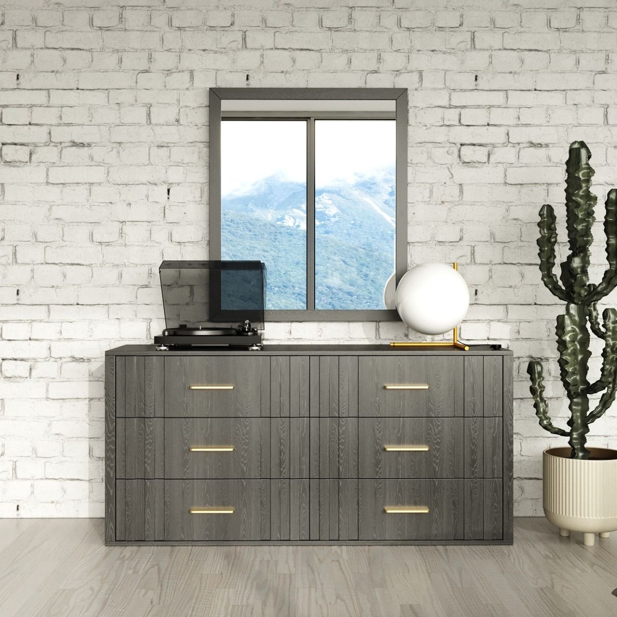 Modrest Manchester Contemporary Dark Grey Dresser Modrest Manchester Contemporary Dark Grey Dresser