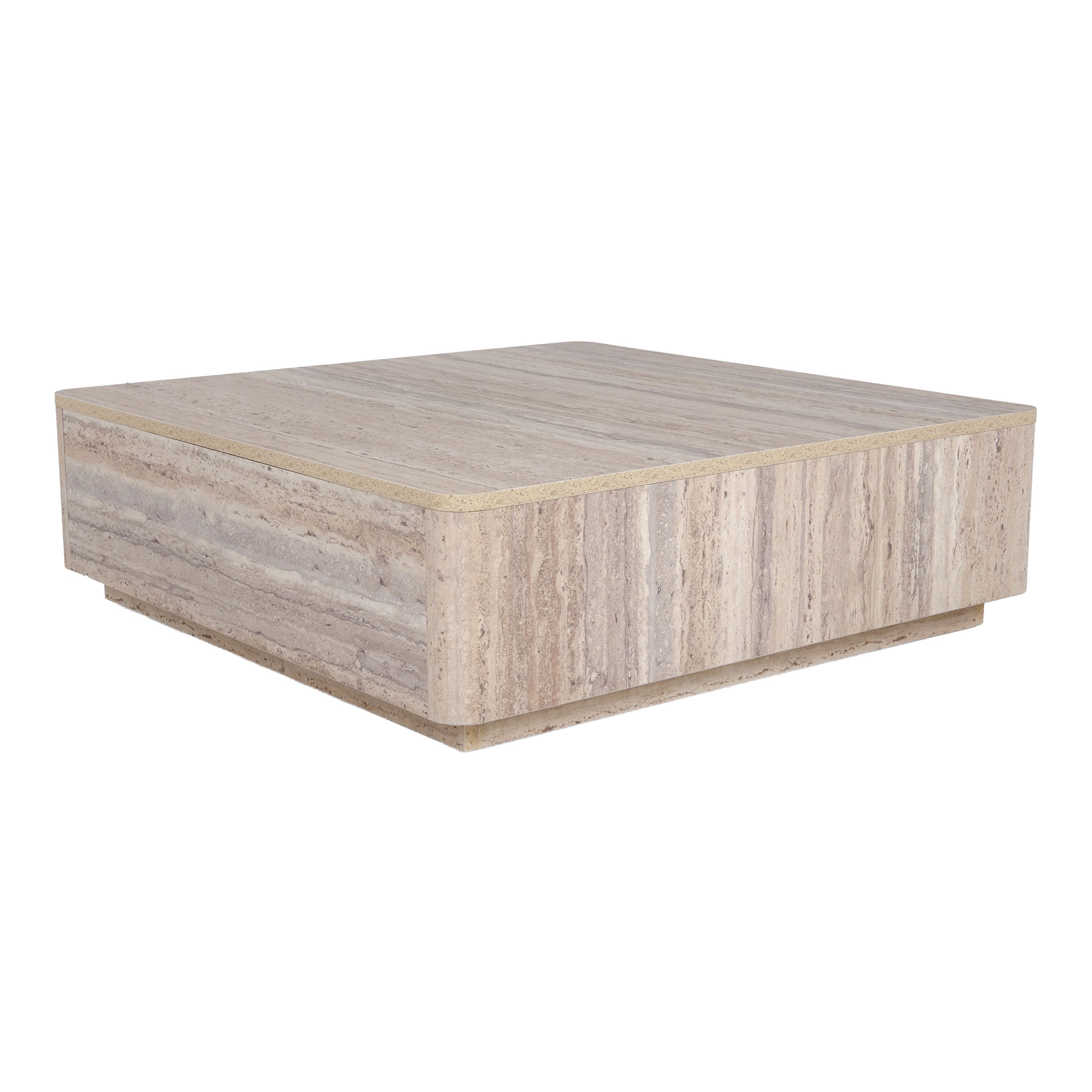 Nova Domus Roma - Modern Travertine Square Coffee Table