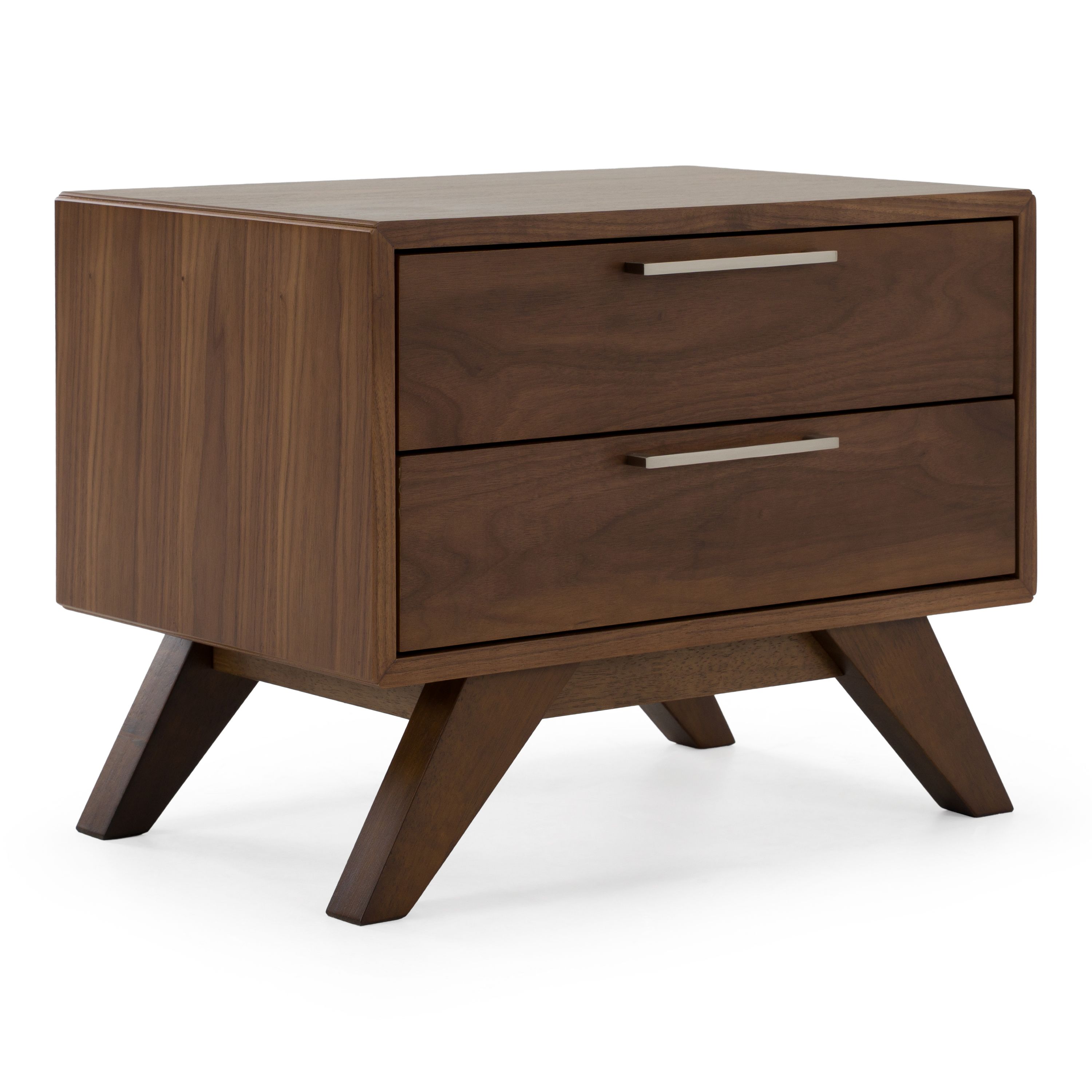 サーキュレータースタンド　シェルフ　ウォールナット Soria Mid-Century Walnut Nightstand