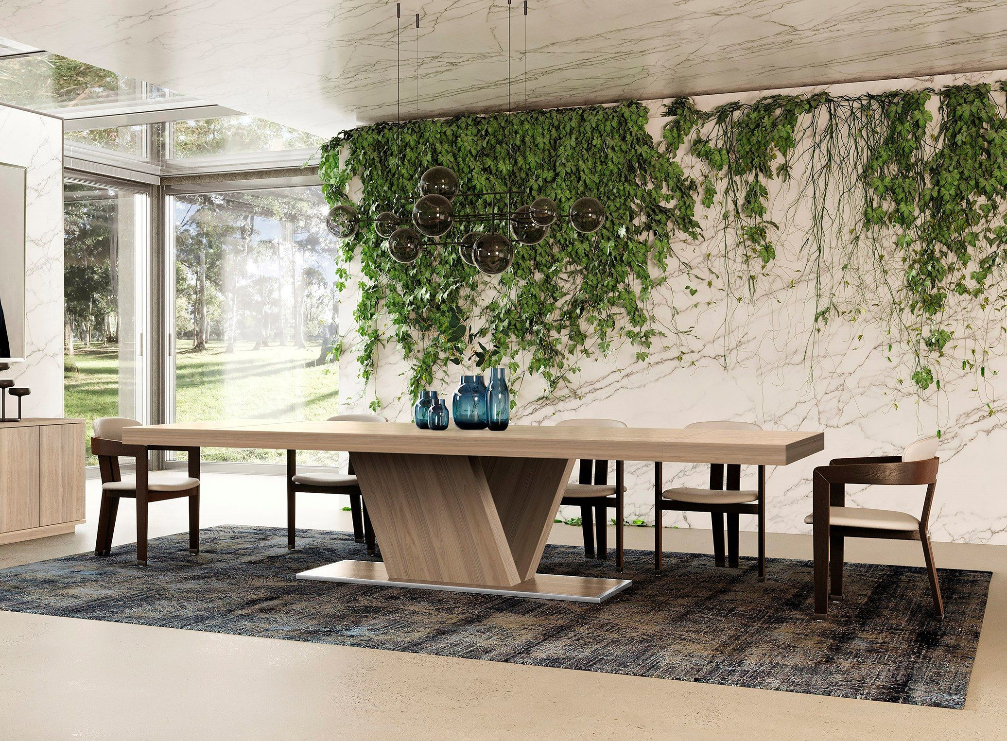 Nova Domus Victoria - Italian Modern Walnut Caracalla Extendable