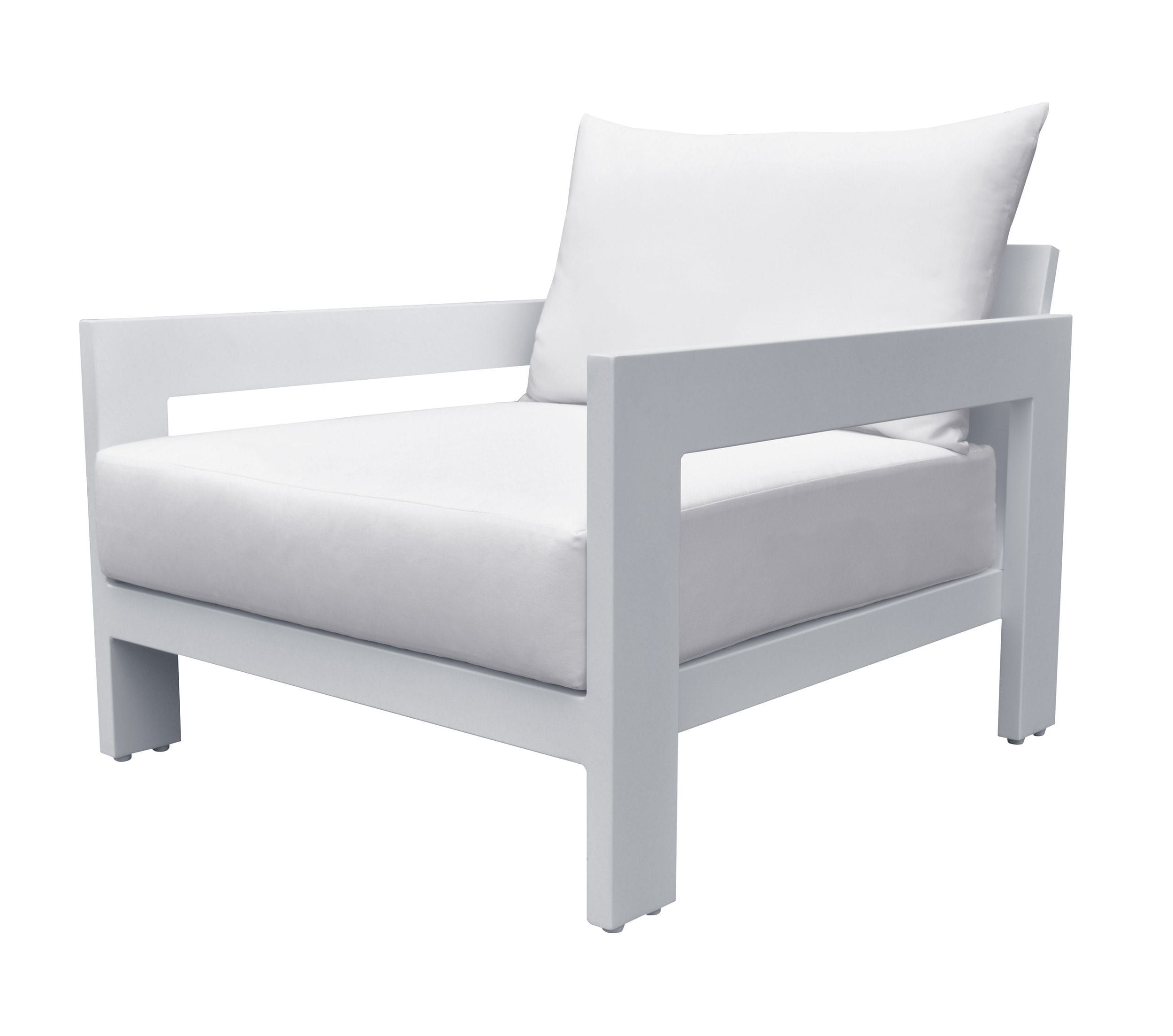 Wake Modern White Outdoor Lounge Chair