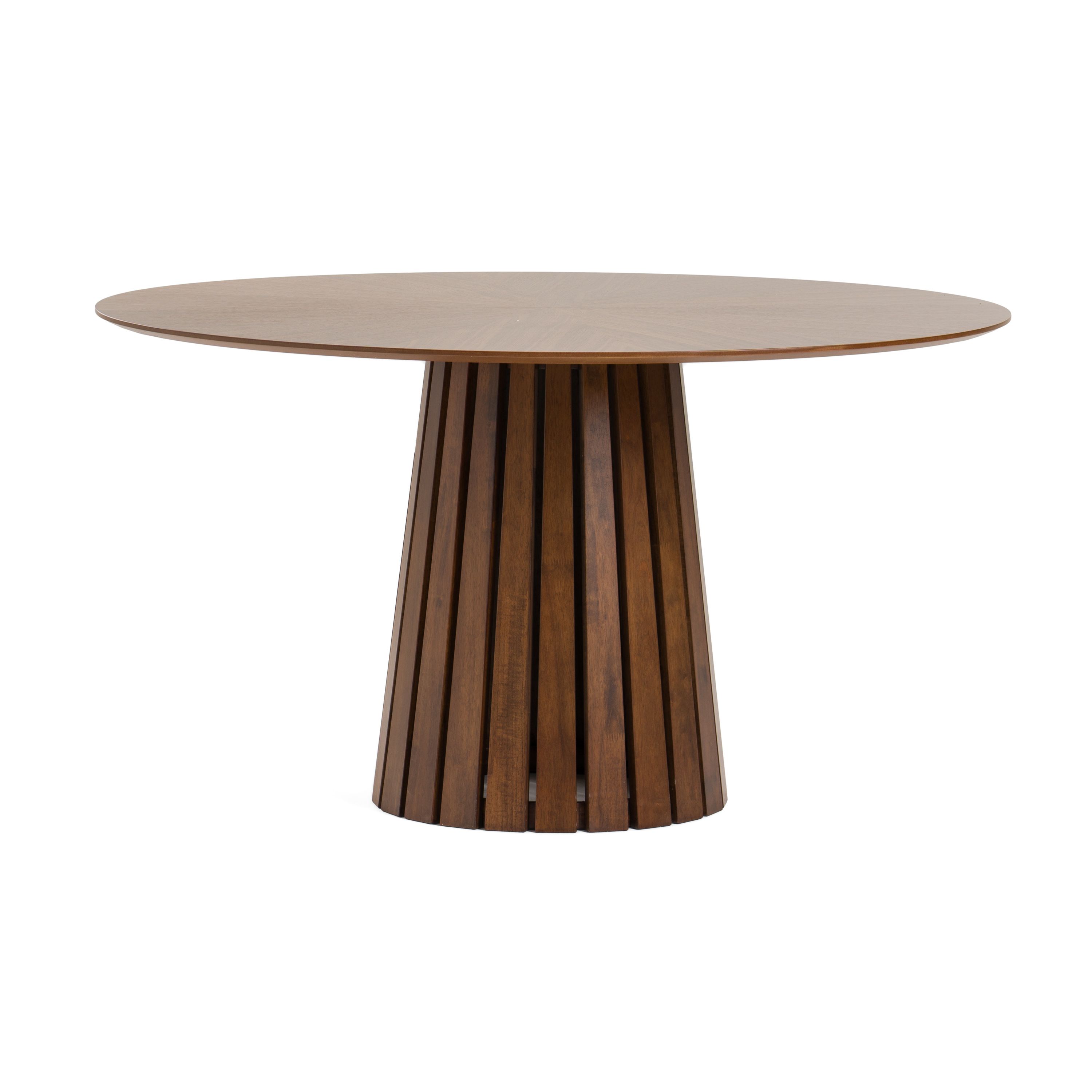 Modrest Weiss Mid-Century Modern Walnut Round Dining Table