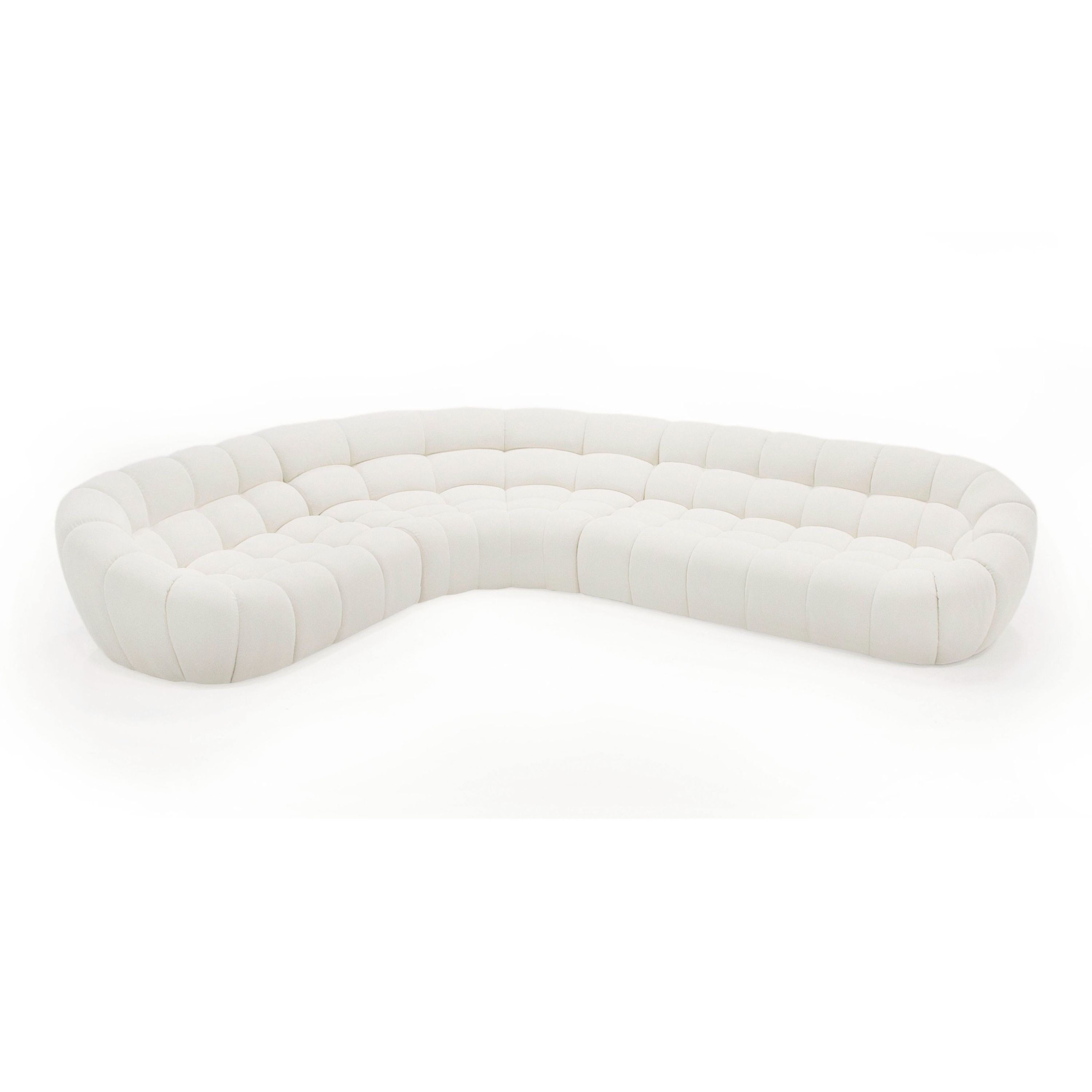 Divani Casa Yolonda - Off-White Fabric Sectional