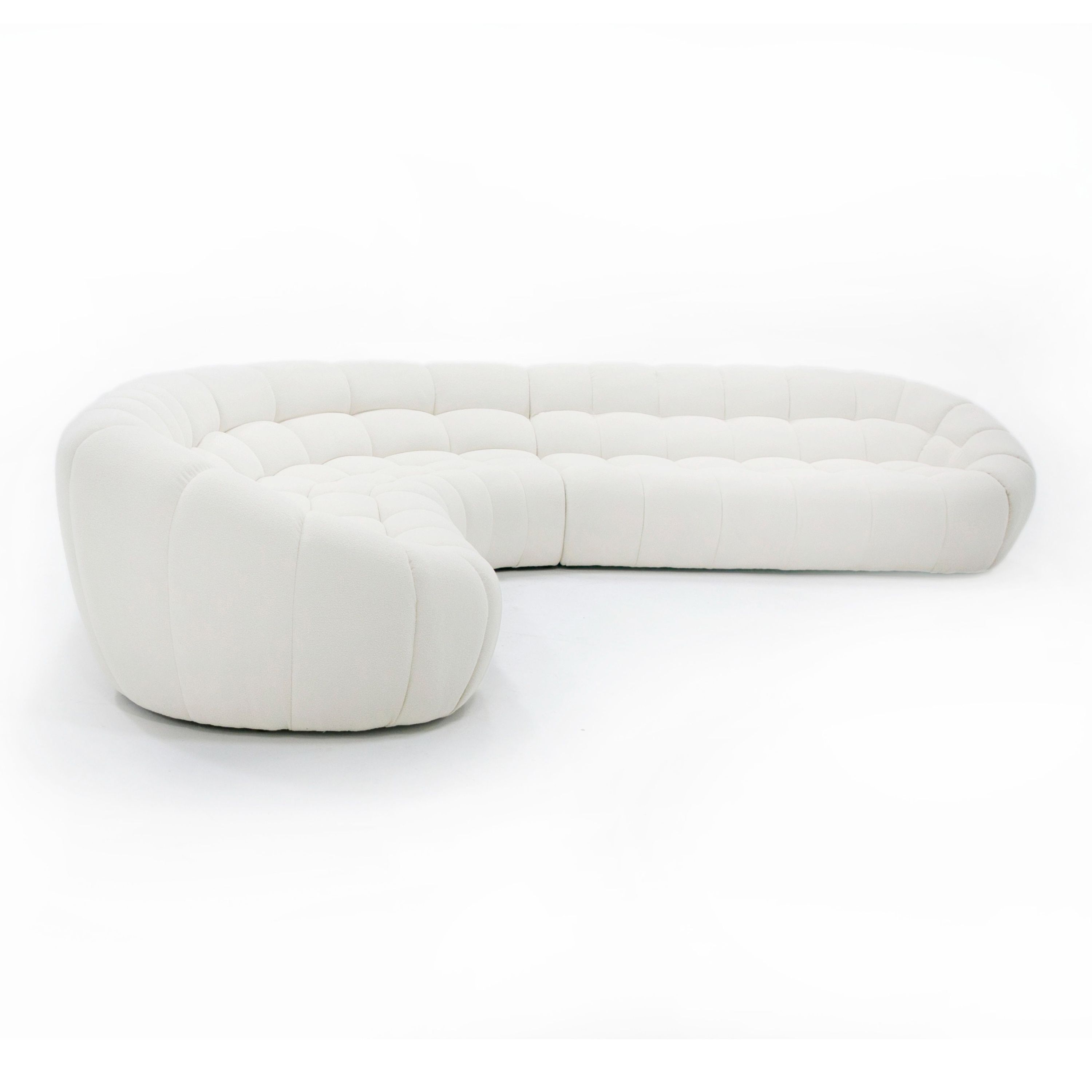 Divani Casa Yolonda - Off-White Fabric Sectional