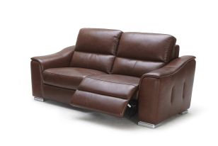 1710 - Leather Espresso Sofa and Two Reclining Chairs
