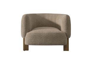 Divani Casa Optima - Mid-Century Modern Taupe Fabric Accent Chair