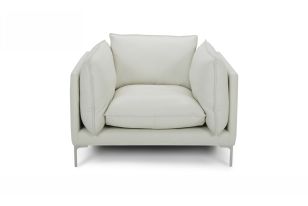 Divani Casa Harvest - Modern White Full Leather Chair