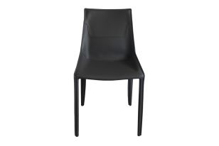 Modrest Halo - Modern Grey Saddle Leather Dining Chair Set of Two