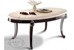 A&X Bellagio Luxurious Transitional Marble Dining Table