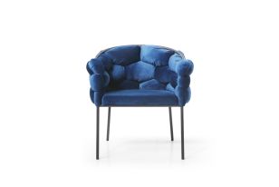 Modrest Debra Modern Blue Fabric Dining Chair