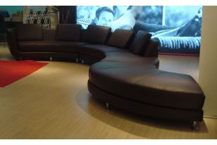 A94 Espresso Contemporary Sectional Sofa