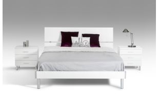 Full Modrest Bravo Modern White Bed