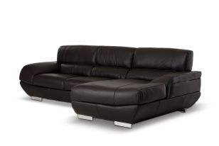 Alfred Modern Espresso Leather Sectional Sofa