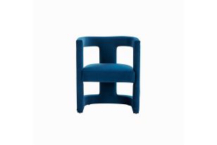 Modrest Kendra - Modern Blue Fabric Accent Chair