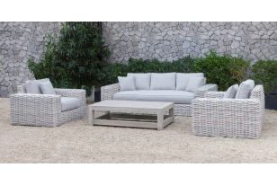 Renava Portugal - Outdoor Grey Wicker Sofa Set