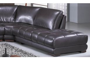 Richmond Modern Espresso Leather Sectional Sofa Set #3922