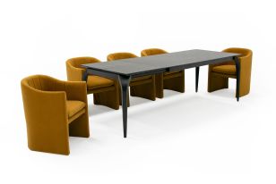 Modrest Suri - Modern Black Ceramic Extendable 71"/94.5"  Dining Table