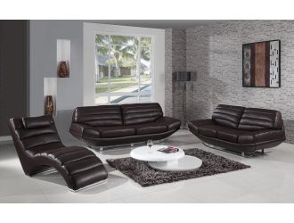 BO-3979 Modern Esspresso Leather Sofa Set