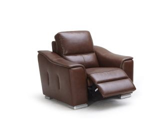 1710 - Leather Espresso Reclining Lounge Chair