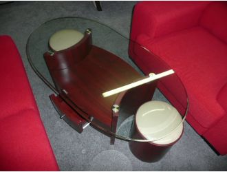 505 Modern Mahogony Coffee Table with Storage