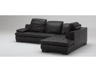 1052 Bonded Leather Espresso Leather Sectional Sofa