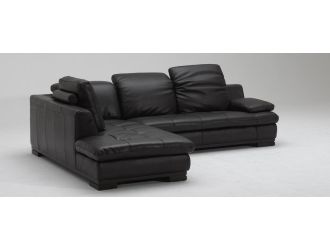 1052 Bonded Leather Espresso Leather Sectional Sofa