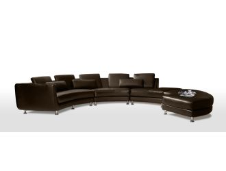 A94 Espresso Contemporary Sectional Sofa