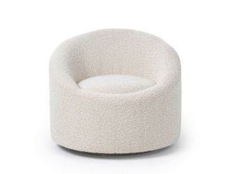 Modrest Frontier - Glam Beige Fabric Accent Chair